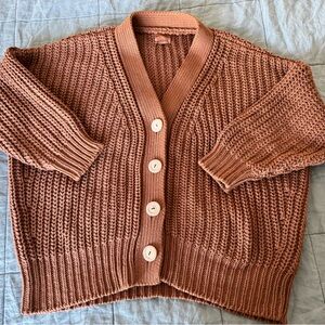 Babaa Rust Knit Cardigan